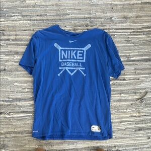 Nike Men's Blue Baseball Tee - Short Sleeve